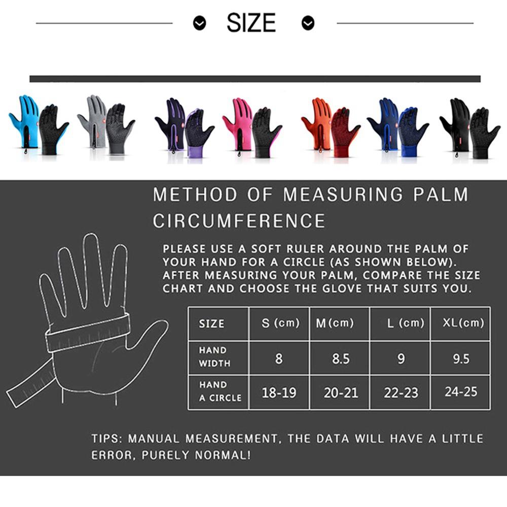 Women Men Windproof Gloves Waterproof Snowboard Ski Gloves Motorcycle Cycling Riding Winter Warm Non-Slip Touch Screen Glove