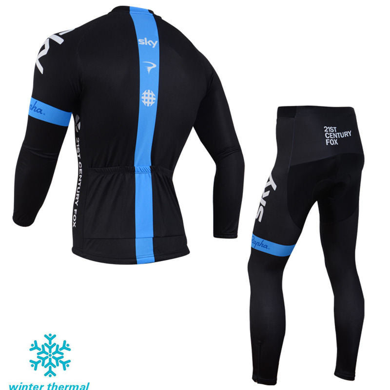 Winter Fleece Long Sleeve Cycling Jersey (Bib) Pants 133