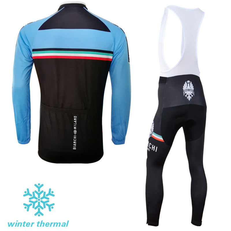 Winter Fleece Long Sleeve Cycling Jersey (Bib) Pants 095