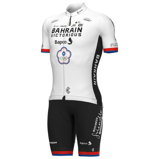 Men's Breathable Short Sleeve Cycling Jersey (Bib) Shorts Bahrain Victorious-2022-003-AC