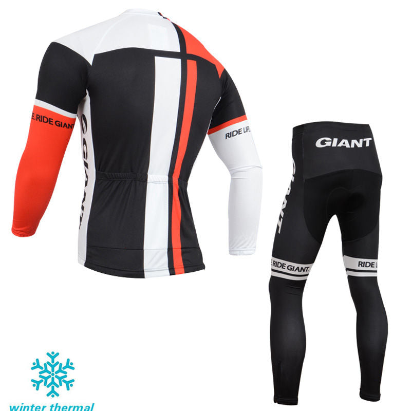 Winter Fleece Long Sleeve Cycling Jersey (Bib) Pants 131