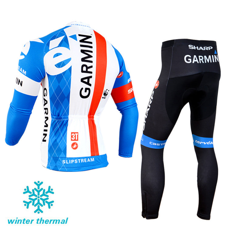 Winter Fleece Long Sleeve Cycling Jersey (Bib) Pants 082