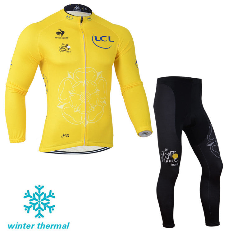 Winter Fleece Long Sleeve Cycling Jersey (Bib) Pants 068