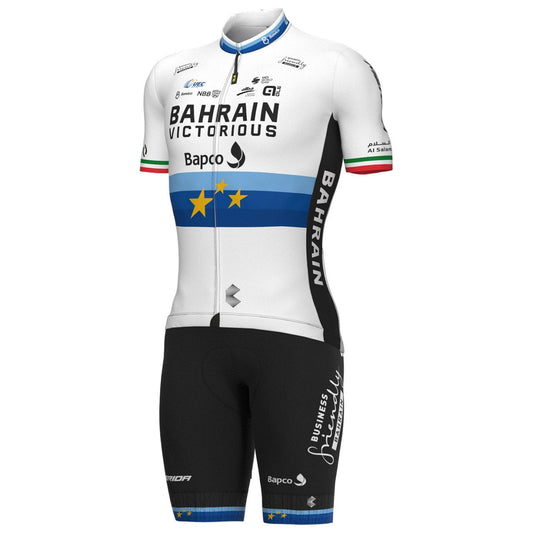 Men's Breathable Short Sleeve Cycling Jersey (Bib) Shorts Bahrain Victorious-2022-004-AC