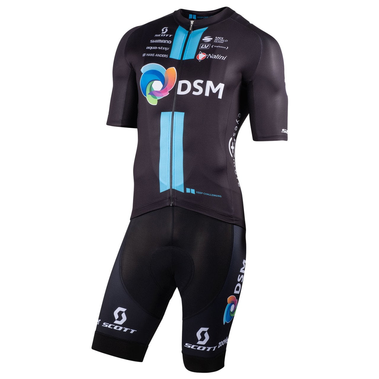Scott Men's Breathable Short Sleeve Cycling Jersey (Bib) Shorts Nalini-2022-001-AC