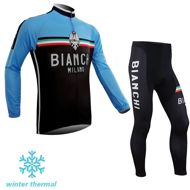 Winter Fleece Long Sleeve Cycling Jersey (Bib) Pants 095