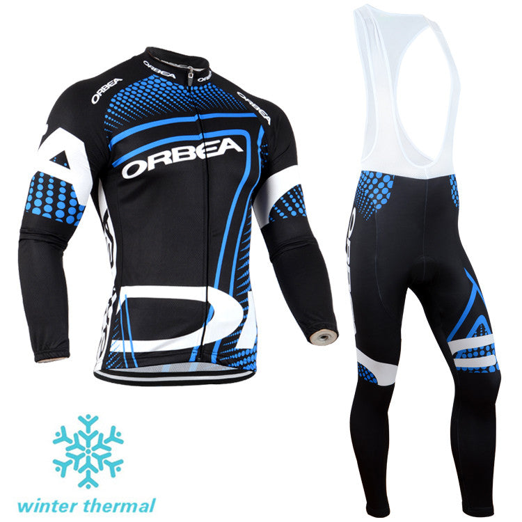 Winter Fleece Long Sleeve Cycling Jersey (Bib) Pants 099