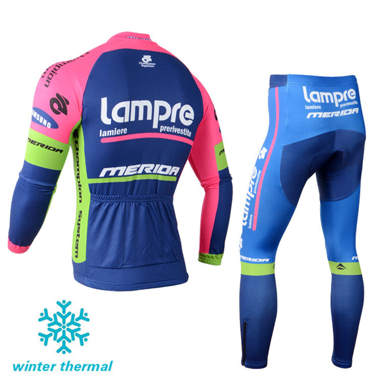 Winter Fleece Long Sleeve Cycling Jersey (Bib) Pants 080