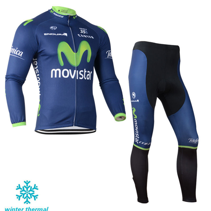 Winter Fleece Long Sleeve Cycling Jersey (Bib) Pants 112