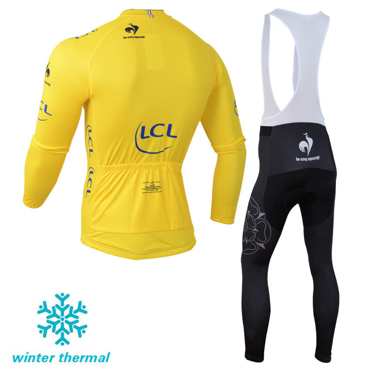 Winter Fleece Long Sleeve Cycling Jersey (Bib) Pants 068