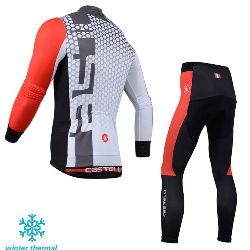 Winter Fleece Long Sleeve Cycling Jersey (Bib) Pants 104