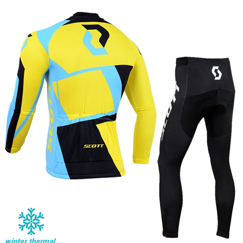 Winter Fleece Long Sleeve Cycling Jersey (Bib) Pants 100