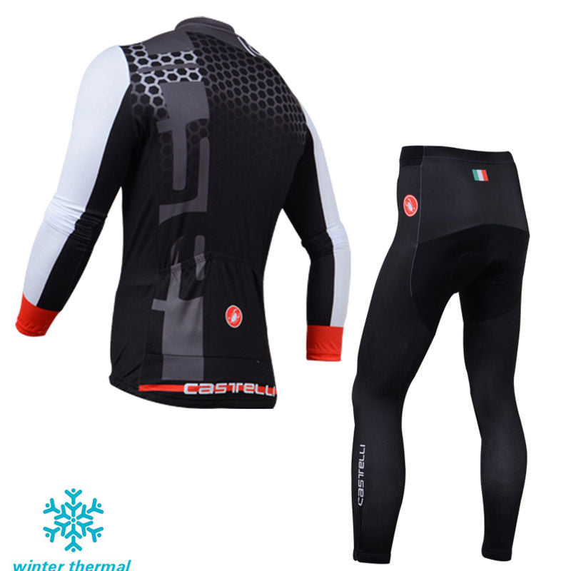 Winter Fleece Long Sleeve Cycling Jersey (Bib) Pants 103