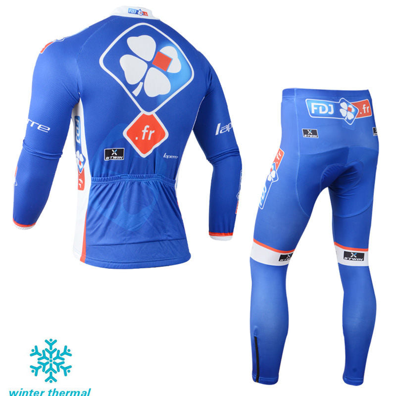 Winter Fleece Long Sleeve Cycling Jersey (Bib) Pants 106