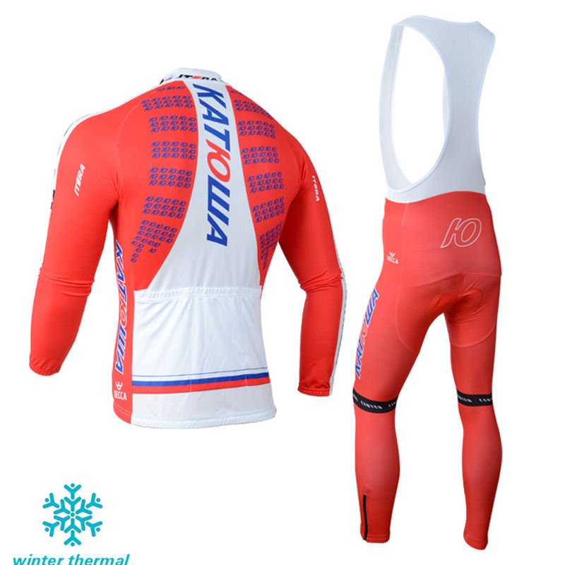 Winter Fleece Long Sleeve Cycling Jersey (Bib) Pants 123