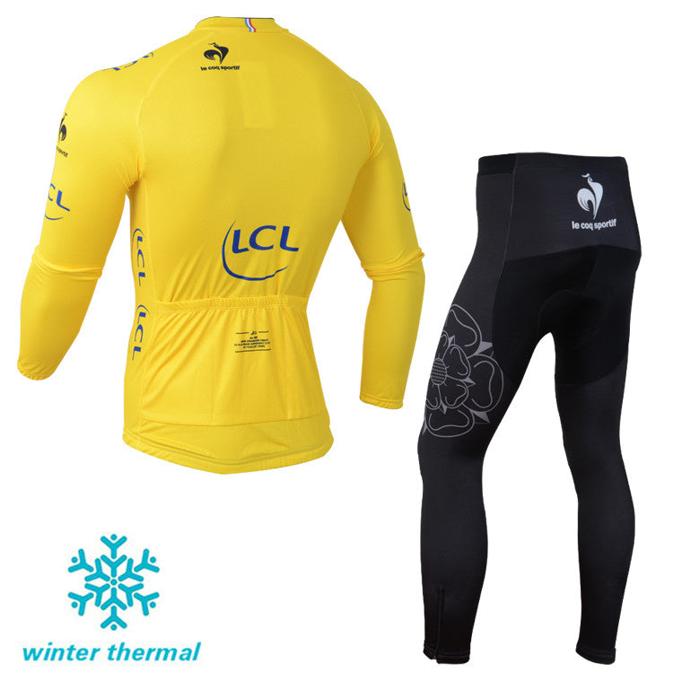 Winter Fleece Long Sleeve Cycling Jersey (Bib) Pants 068