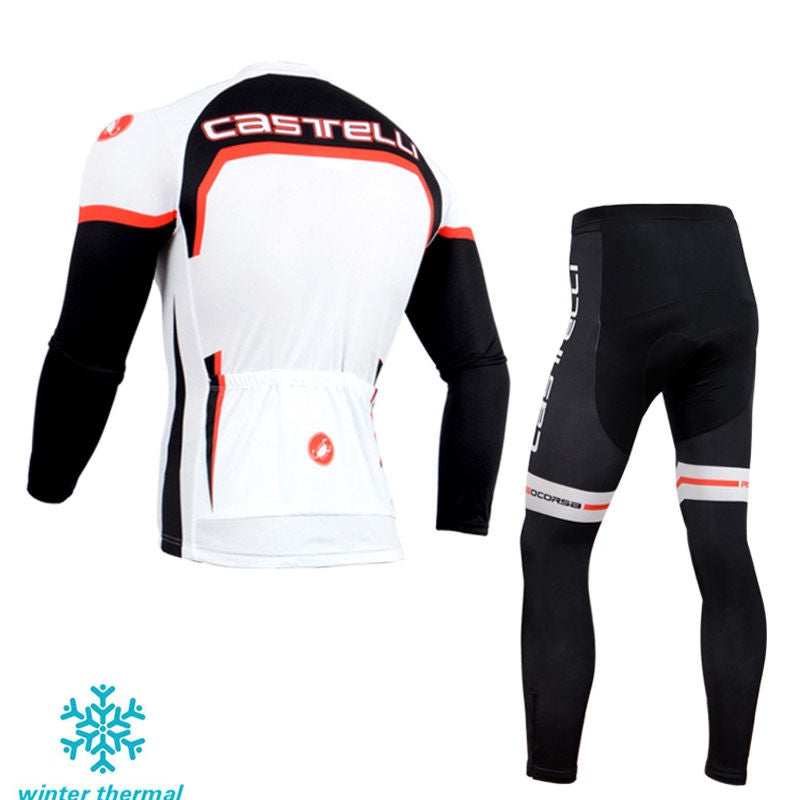 Winter Fleece Long Sleeve Cycling Jersey (Bib) Pants 111