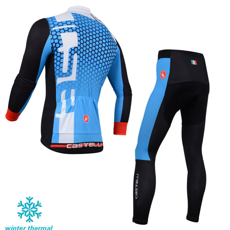 Winter Fleece Long Sleeve Cycling Jersey (Bib) Pants 105