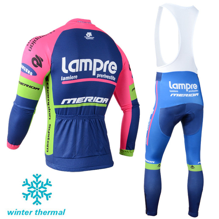 Winter Fleece Long Sleeve Cycling Jersey (Bib) Pants 080