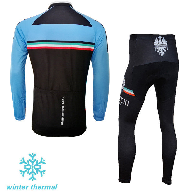 Winter Fleece Long Sleeve Cycling Jersey (Bib) Pants 095
