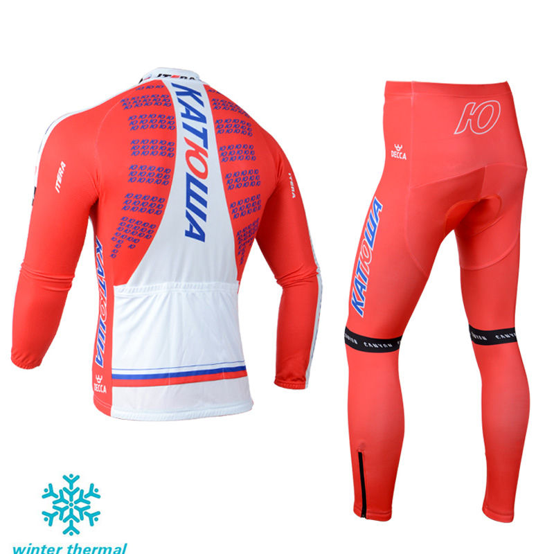 Winter Fleece Long Sleeve Cycling Jersey (Bib) Pants 123