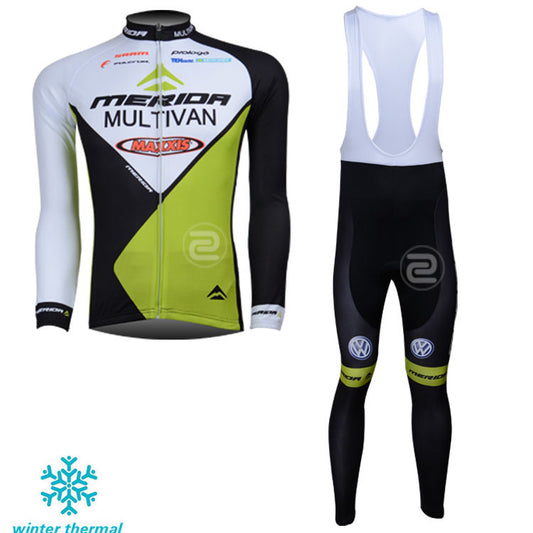 Winter Fleece Long Sleeve Cycling Jersey (Bib) Pants 121