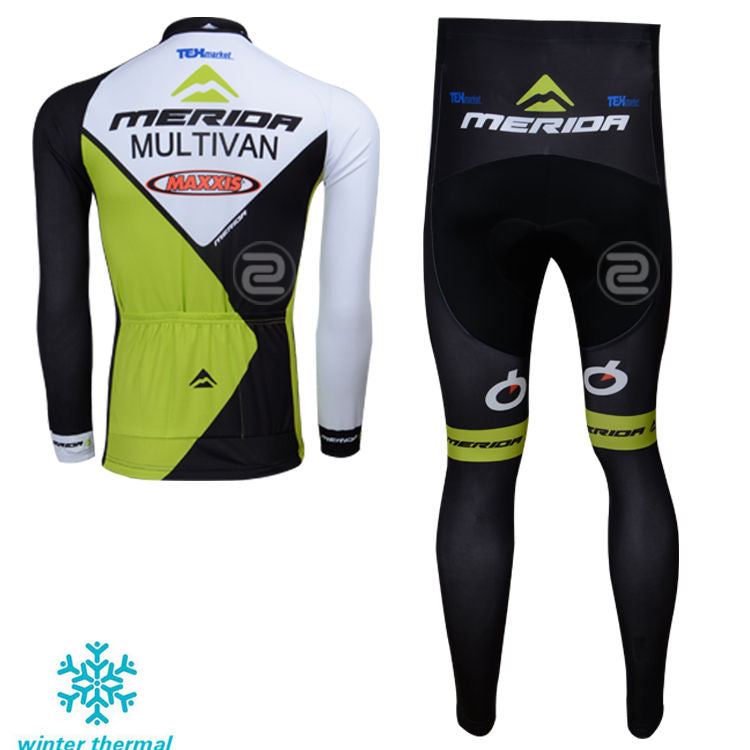 Winter Fleece Long Sleeve Cycling Jersey (Bib) Pants 121
