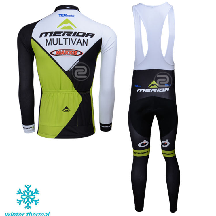 Winter Fleece Long Sleeve Cycling Jersey (Bib) Pants 121