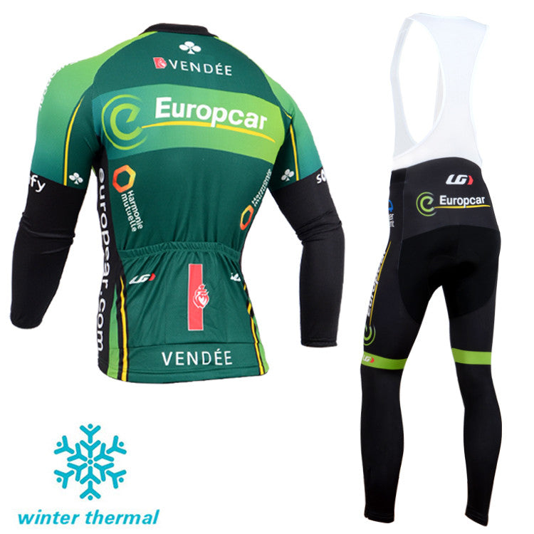 Winter Fleece Long Sleeve Cycling Jersey (Bib) Pants 084