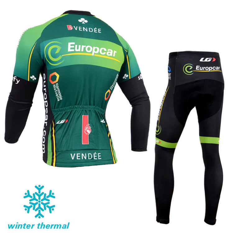 Winter Fleece Long Sleeve Cycling Jersey (Bib) Pants 084