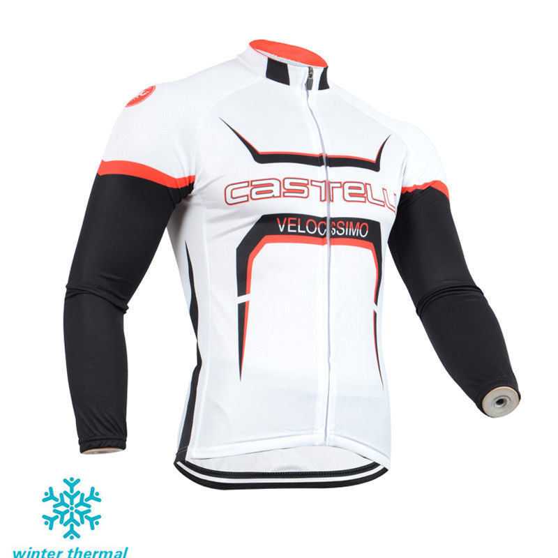 Winter Fleece Long Sleeve Cycling Jersey (Bib) Pants 111