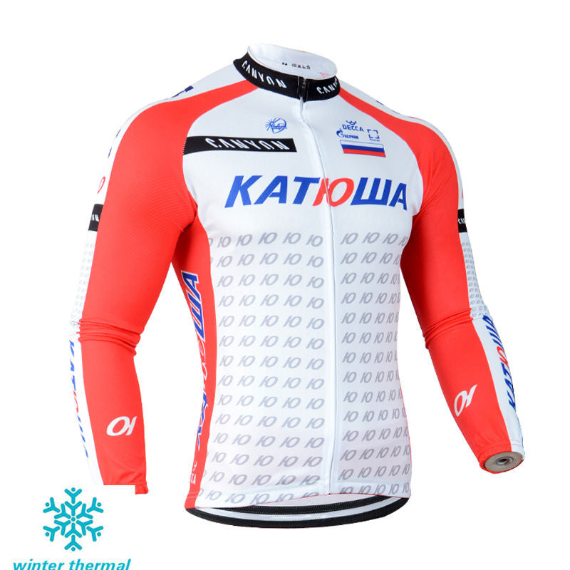 Winter Fleece Long Sleeve Cycling Jersey (Bib) Pants 123