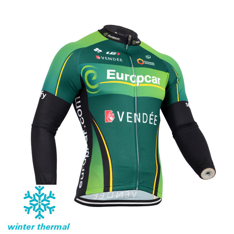 Winter Fleece Long Sleeve Cycling Jersey (Bib) Pants 084