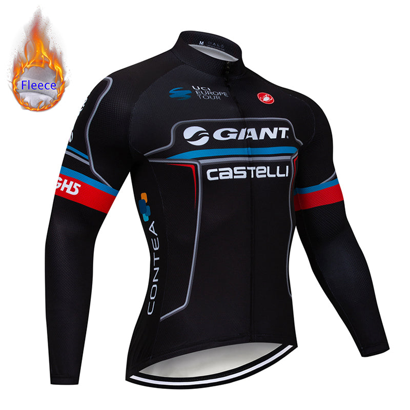 FLeece Long Sleeve Cycling Jersey (Bib) Pants 531