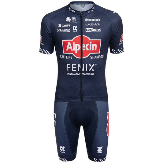 Men's Breathable Short Sleeve Cycling Jersey (Bib) Shorts Alpecin Fenix-2022-001-AC