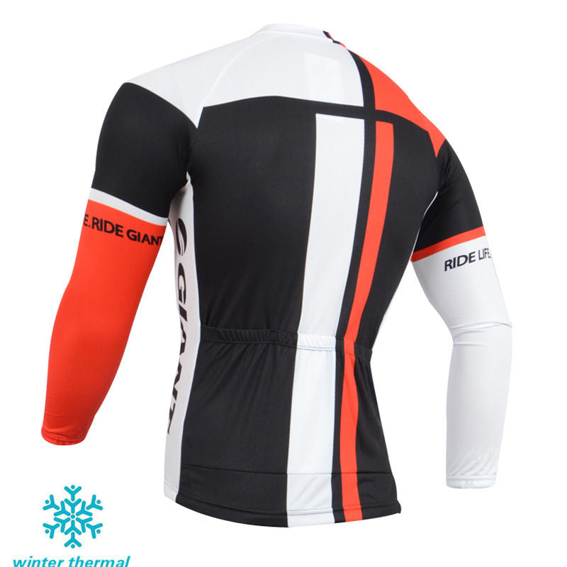 Winter Fleece Long Sleeve Cycling Jersey (Bib) Pants 131