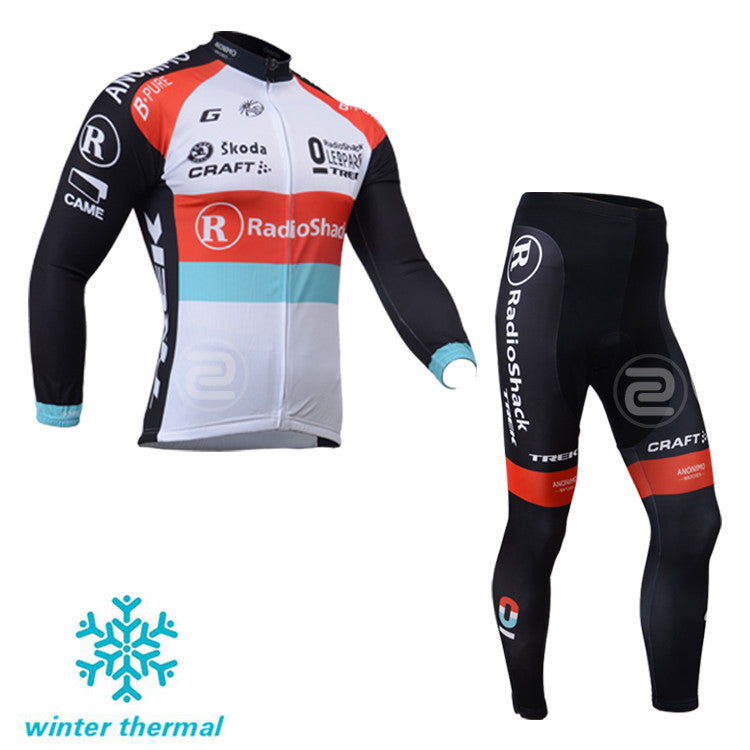 Winter Fleece Long Sleeve Cycling Jersey (Bib) Pants 027