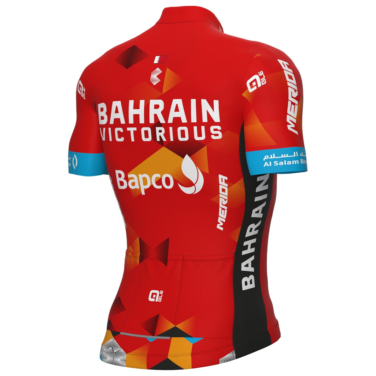 Men's Breathable Short Sleeve Cycling Jersey (Bib) Shorts Bahrain Victorious-2022-001-AC