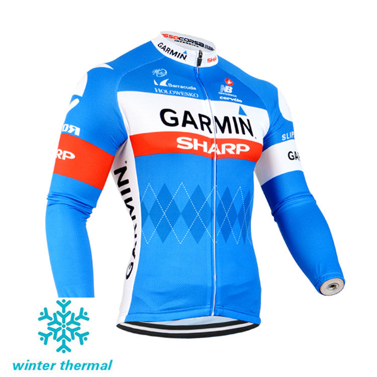 Winter Fleece Long Sleeve Cycling Jersey (Bib) Pants 082