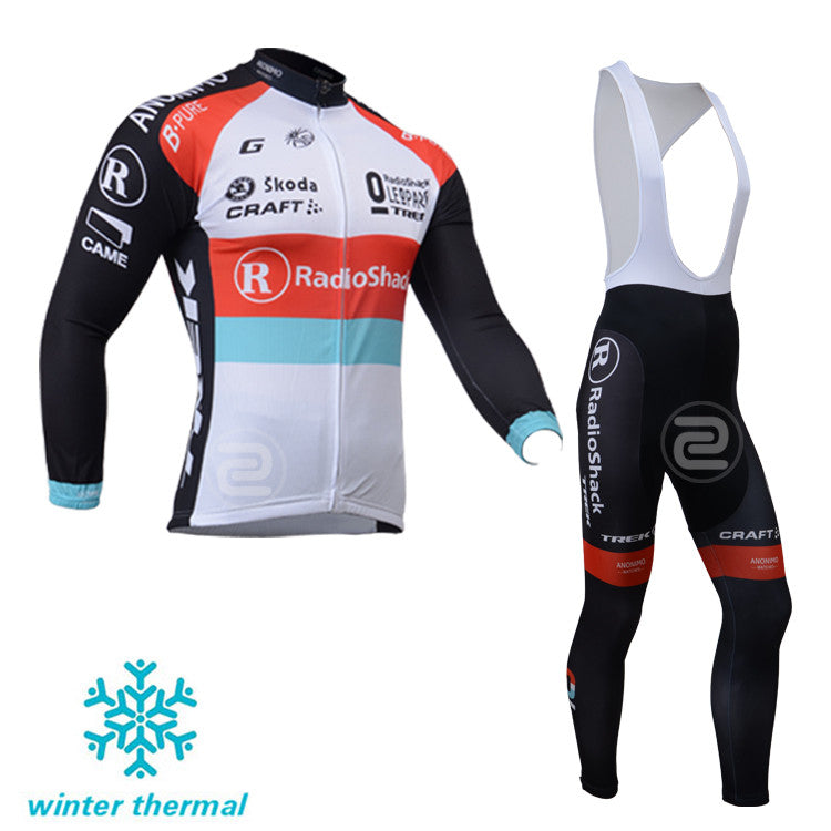 Winter Fleece Long Sleeve Cycling Jersey (Bib) Pants 027