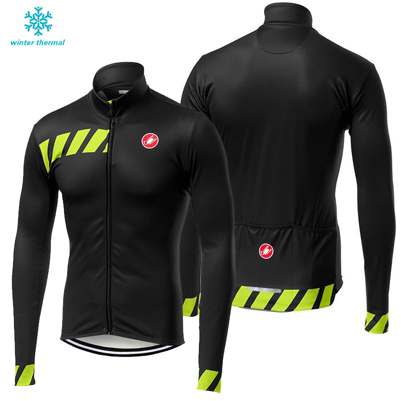 FLeece Long Sleeve Cycling Jersey (Bib) Pants 2019 Castelli-009