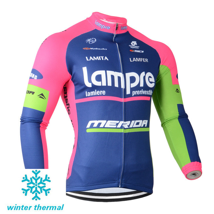 Winter Fleece Long Sleeve Cycling Jersey (Bib) Pants 080