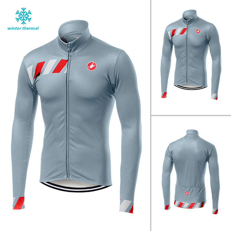 FLeece Long Sleeve Cycling Jersey (Bib) Pants 2019 Castelli-006