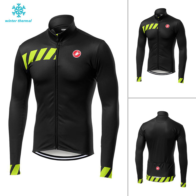 FLeece Long Sleeve Cycling Jersey (Bib) Pants 2019 Castelli-009
