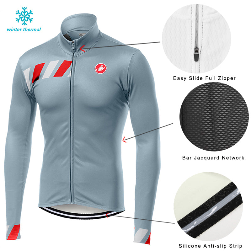 FLeece Long Sleeve Cycling Jersey (Bib) Pants 2019 Castelli-006