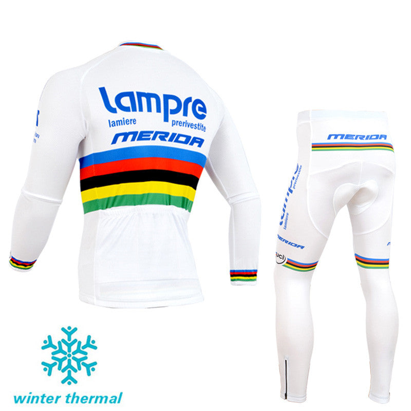 Winter Fleece Long Sleeve Cycling Jersey (Bib) Pants 081