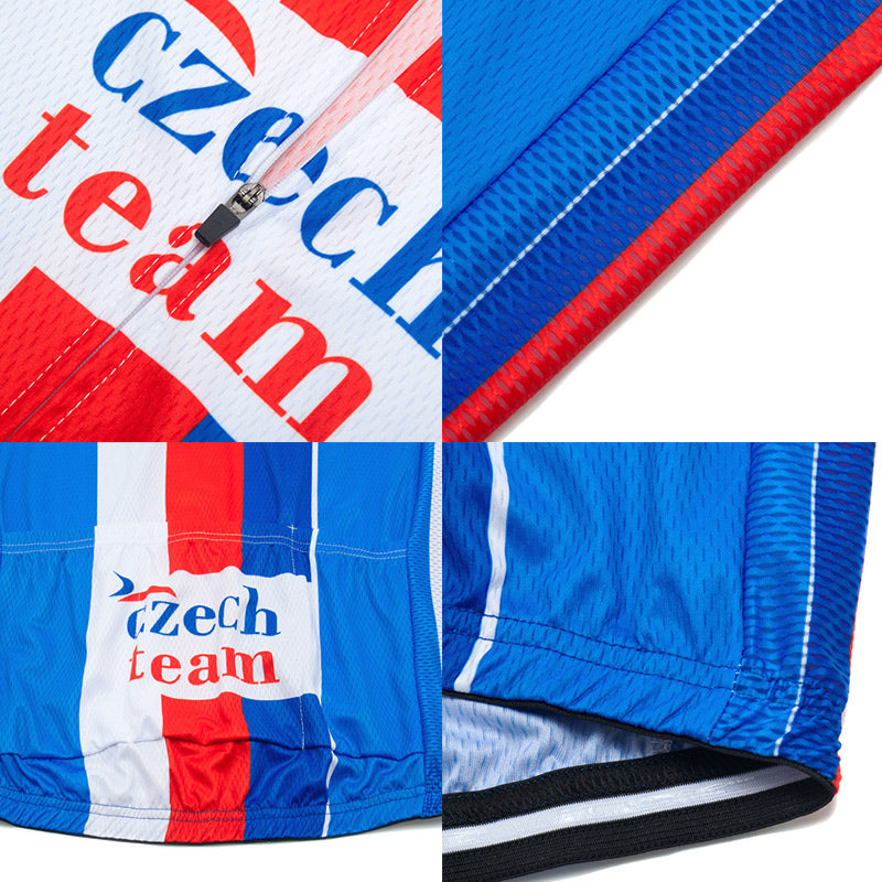 Men's Breathable Short Sleeve Cycling Jersey (Bib) Shorts Czech001-AC