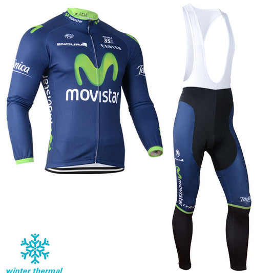 Winter Fleece Long Sleeve Cycling Jersey (Bib) Pants 112