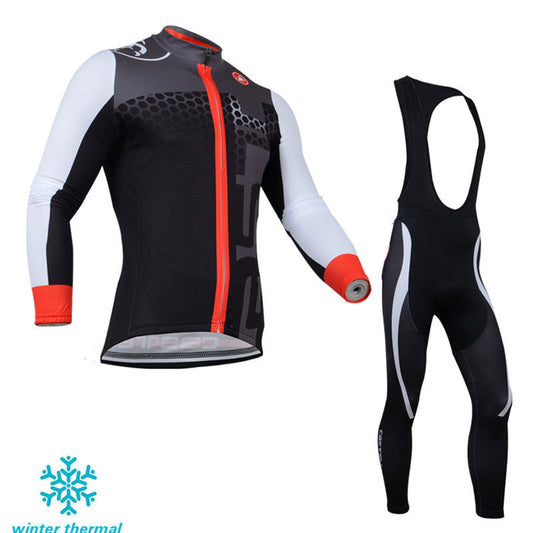 Winter Fleece Long Sleeve Cycling Jersey (Bib) Pants 103