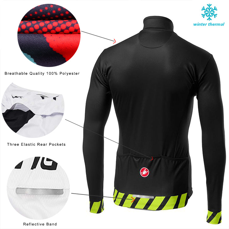FLeece Long Sleeve Cycling Jersey (Bib) Pants 2019 Castelli-009